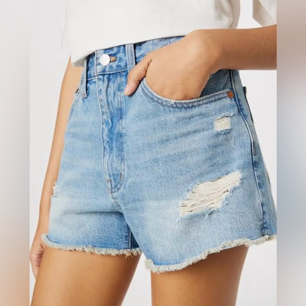 Madewell relaxed denim shorts.